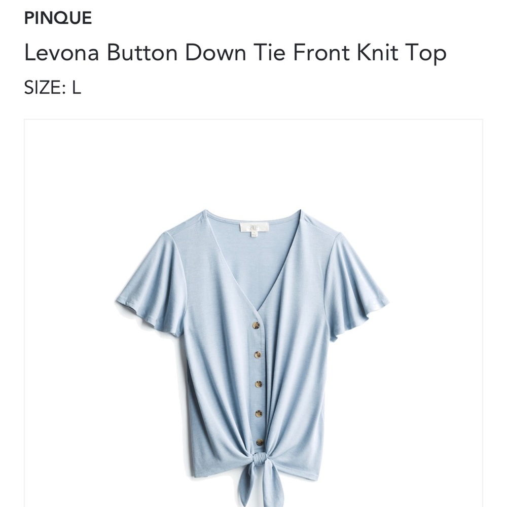 Stitch fix Pinque Levona button down tie front szL